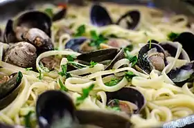 Linguine aux palourdes.