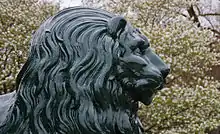 Lion de fonte offert à la ville de Montréal, qui ornait autrefois le pont la Feuillée.