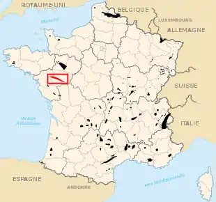 Carte des départements français.