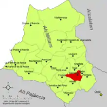 dans la comarque de l'Alto Mijares.