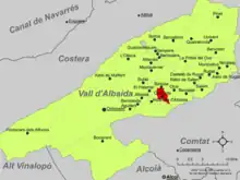 Dans la comarque de la Vall d'Albaida.