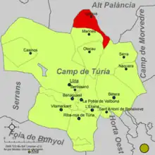 dans la comarque du Camp de Túria.