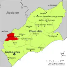 dans la comarque de Plana Alta.