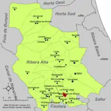 dans la comarque de la Ribera Alta.