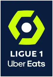 Logo durant les saisons 2022-2023 et 2023-2024, avec le naming de Uber Eats écrit uniquement en blanc.