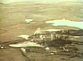 Cratère formé par le tir Long Shot.