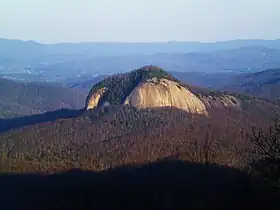 Vue de Looking Glass Rock.