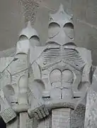 Soldats romains réalisés par Josep Maria Subirachs à la Sagrada Família.