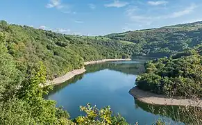 Rives du Lot près de Mandailles (première journée de vacances).