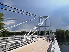 Le pont suspendu de Louhunsalmi.