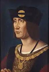 Peinture, portrait en buste d'un homme vu de trois quart.