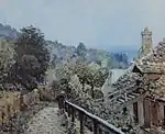 Ferme de la mi-côte, par Alfred Sisley.