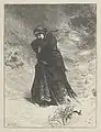 Love in Death, gravure sur bois d'après Frederick Walker (en) (1862, Metropolitan Museum of Art).