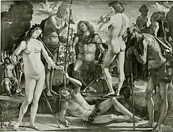 Le dieu Pan entouré de musiciens