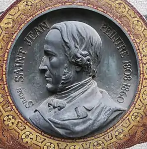 Simon Saint-Jean, médaillon en bronze, musée des Beaux-Arts de Lyon.