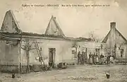 Les ruines du village  après les combats de juin 1918.