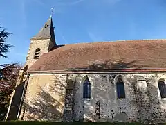 Mur sud de l'église.