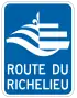 Panneau de signalisation de la route du Richelieu