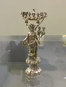 Figure tutellaire, Tutela,  portant les images des 7 jours de la semaine - hauteur 14 cm