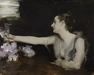 Madame Gautreau porte un toast par John Singer Sargent (1882-1883), Musée Isabella-Stewart-Gardner, Boston
