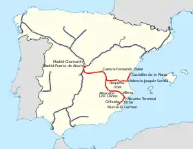 Image illustrative de l’article LGV Madrid - Levant