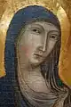 Maestà Paci, détail : visage de la Vierge