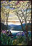 Louis Comfort Tiffany (1908) Magnolias and Irises [Vitrail] Metropolitan Museum of Art, États-Unis