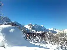 Thaletat enneigé vu de Tala n'Tazert des Aït Boudrar.