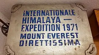 Malle de l'expédition.