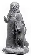 Homme avec chien, bronze, v. VIIIe – VIIe sièclee av. J.-C. Metropolitan Museum of Art.