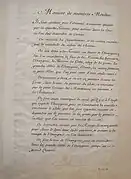 Manuscrit de la "Manière de montrer Meudon" page 1