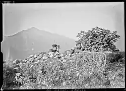 Officiers du 159e RIA en observation au col d'Aussois le 1er septembre 1930.