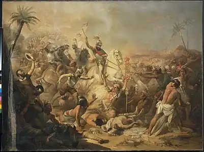 Bataille d'Otumba, huile sur toile, 1842, Boston, Musée des Beaux-Arts.