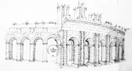 Illustration du XVIe siècle. (BNF. Département des manuscrits. Dupuy 667Recueil de dissertations et de notes relatives à la numismatique, à la glyptique et à l'épigraphie antiques. — Nombreux dessins, provenant du cabinet de Peiresc., xviie siècle, 224 p. (lire en ligne). Notice sur archivesetmanuscrits.bnf.fr..)