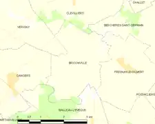 Carte de la commune de Briconville.