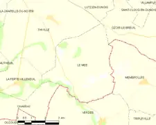 Carte de la commune du Mée.