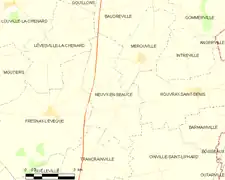 Carte de la commune de Neuvy-en-Beauce.