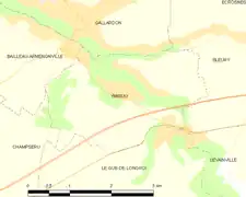 Carte de la commune d'Ymeray.