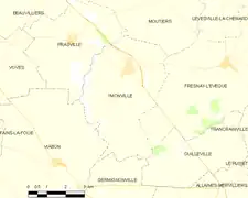 Carte de la commune d'Ymonville.