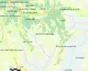 Saint-Bon-Tarentaise et les communes voisines.
