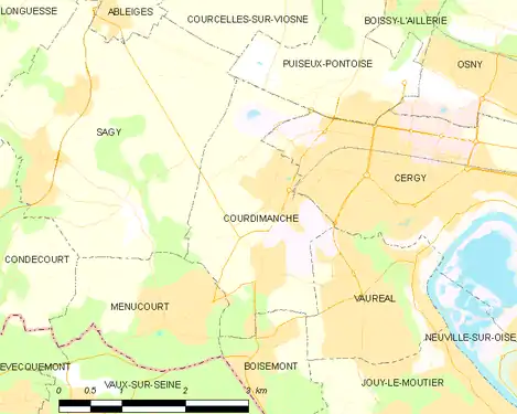 Carte de la commune.
