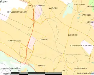 Carte de la commune.
