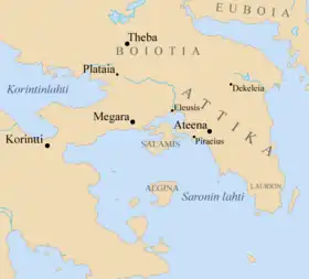 Carte de l'Attique.