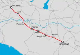 Voir la carte de la ligne.