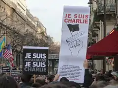 Manifestants dans le 3e arrondissement.