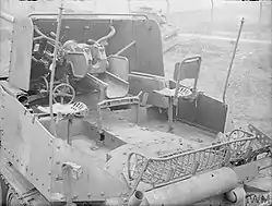 Vu de l'habitacle d'un Sd.Kfz. 139 Marder III.