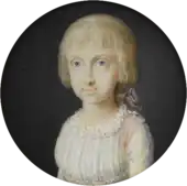 Marie-Antoinette de Naples et de Sicile (1784-1806), miniature de peintre inconnu.