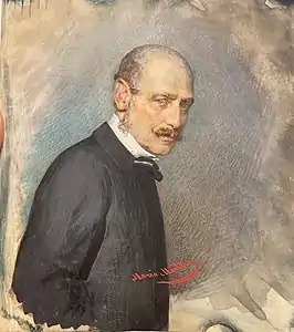 Portrait du peintre August von Pettenkofen (c. 1890).