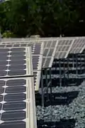 Les panneaux solaires du parc solaire