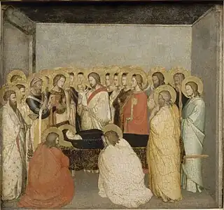 La Dormition de la Vierge, tempera sur bois, Maso di Banco (XIVe siècle)